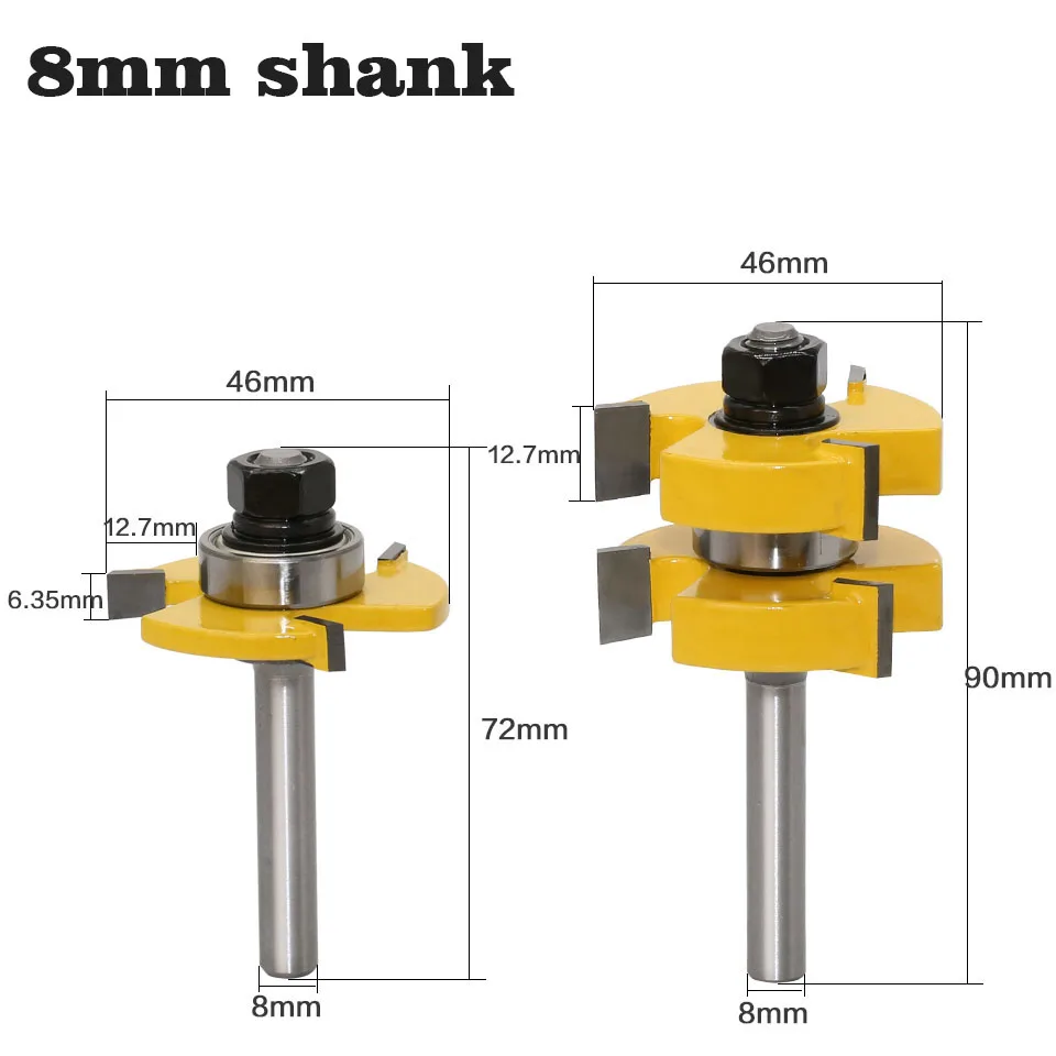8mm shank 2 шт 8 мм 1/4 конических фрез концевых фрез для создания выпуклой филенки- в большом количестве, но не более чем на 1-1/" деревообрабатывающий режущий шип резак для деревообрабатывающих инструментов - Длина режущей кромки: 8mm shank