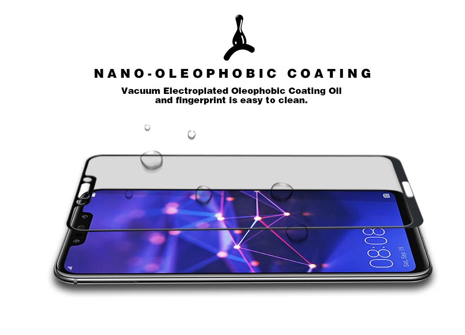 For Huawei Mate 20 lite Tempered Glass Screen Protector 9H 2.5D Full Covered Toughened Protective Film LCD Guard | Мобильные