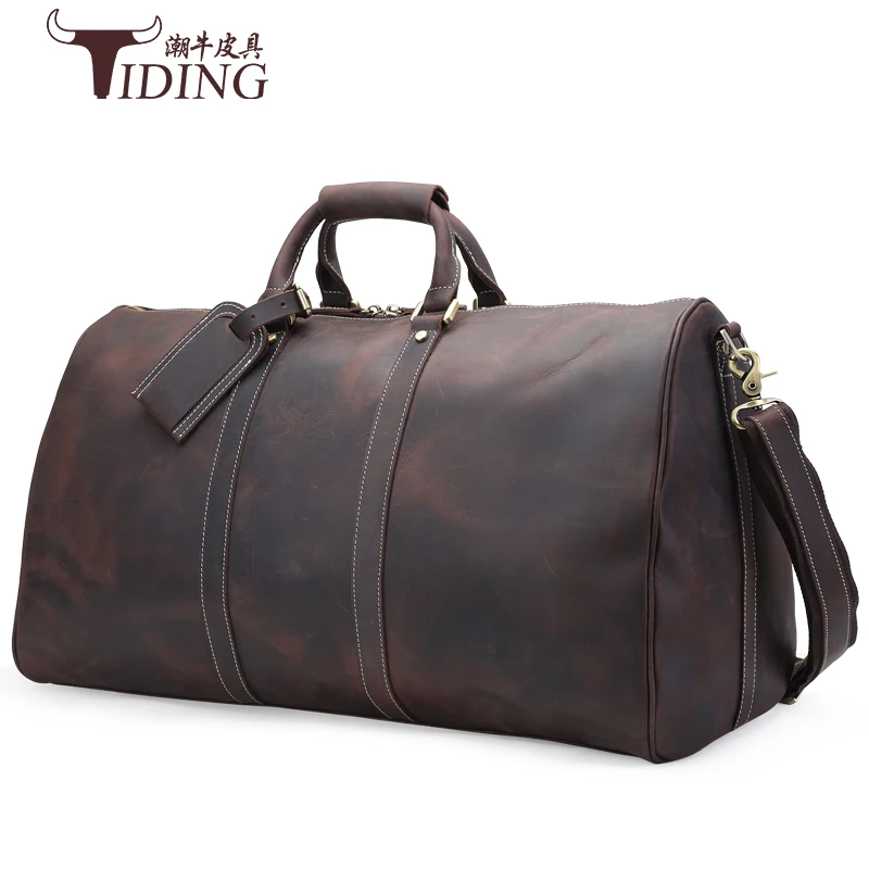 Мужская Дорожная сумка вместительная из натуральной кожи| |