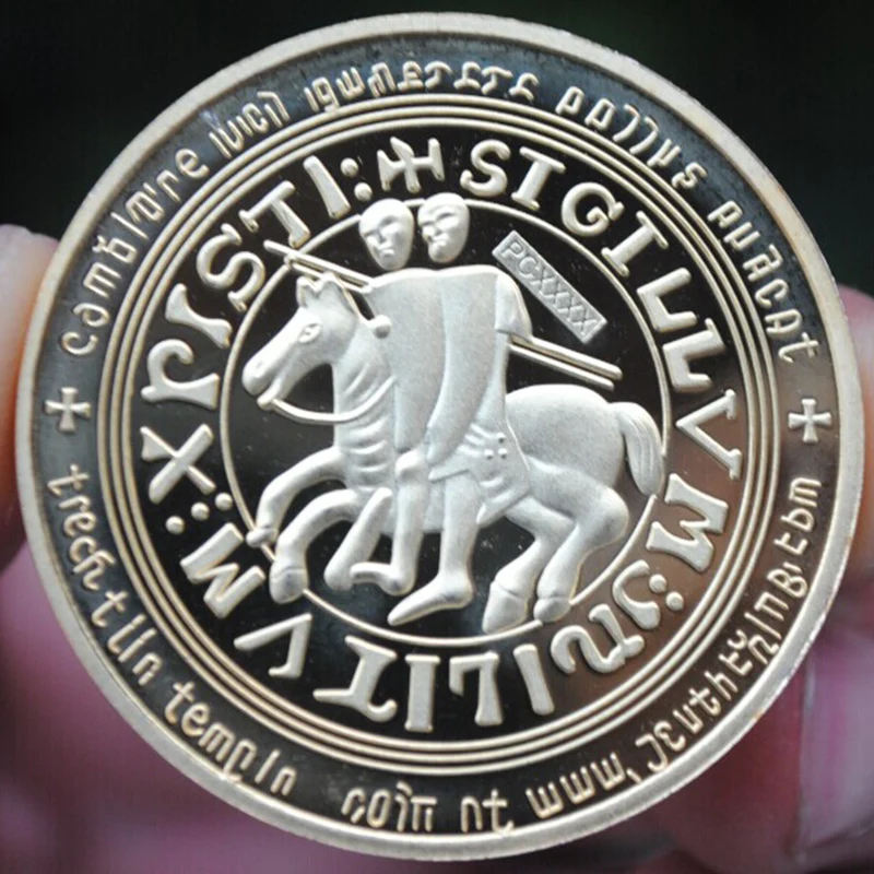 1 шт. Masonic UK Art Challenge позолоченная монета зеленая Эмаль Крест Рыцари Тамплиер монета коллекционные товары медали ремесла