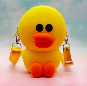 Креативная Милая силиконовая сумка-карандаш Kawaii канцелярские принадлежности мультяшный детский чехол-карандаш коричневый медведь Салли-утка манго школьный стационарный