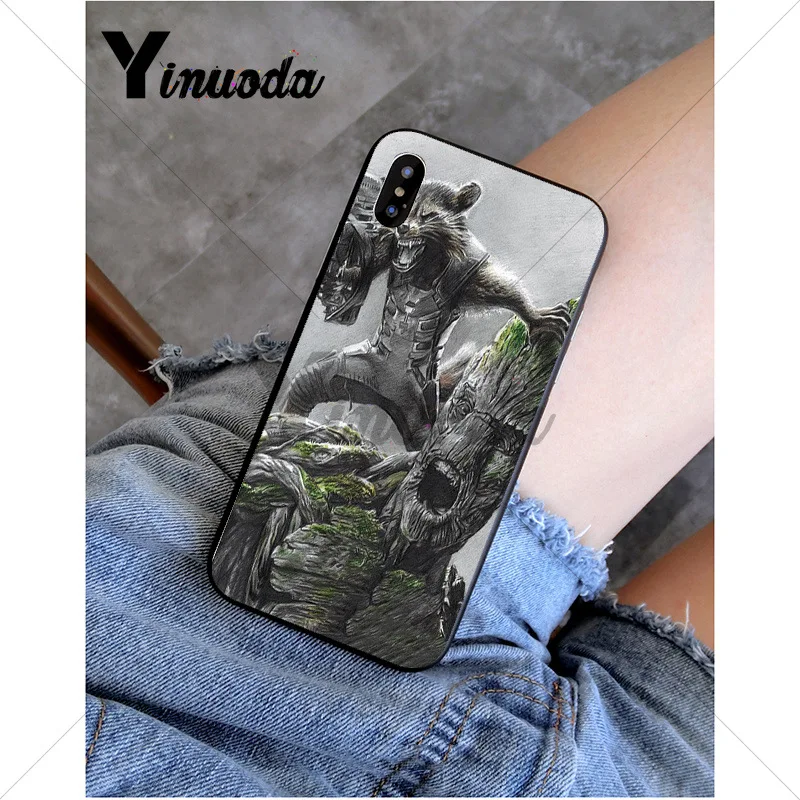 A5 Yinuoda Guardian ракета енот Грут Treeman чехол для телефона для iPhone 6S 6plus 7plus 8 8Plus X Xs MAX 5 5S XR 11 11pro 11promax - Цвет: A5