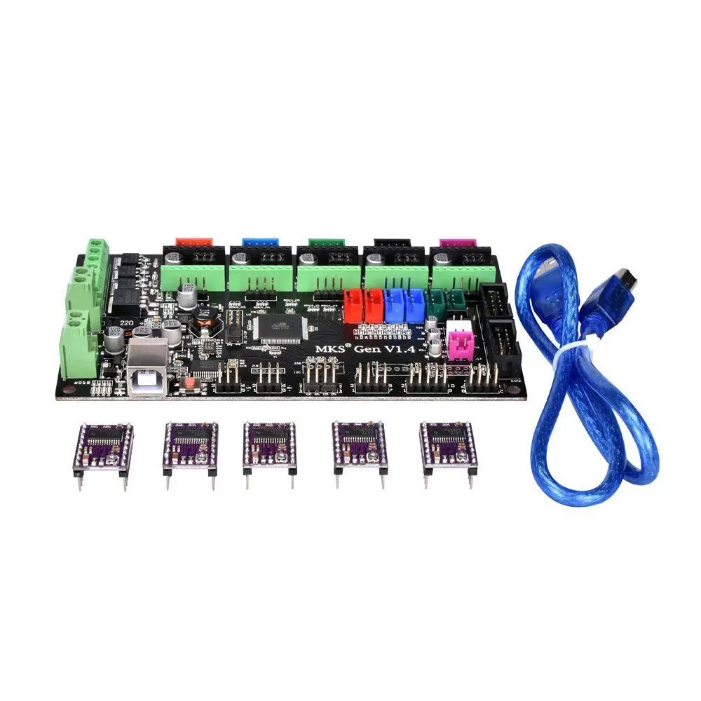 MKS Gen V1.4 с 5 шт. DRV8825 шаговый двигатель кабелем для 3D принтера|mks 3d printer|mks 3d3d printer mks |
