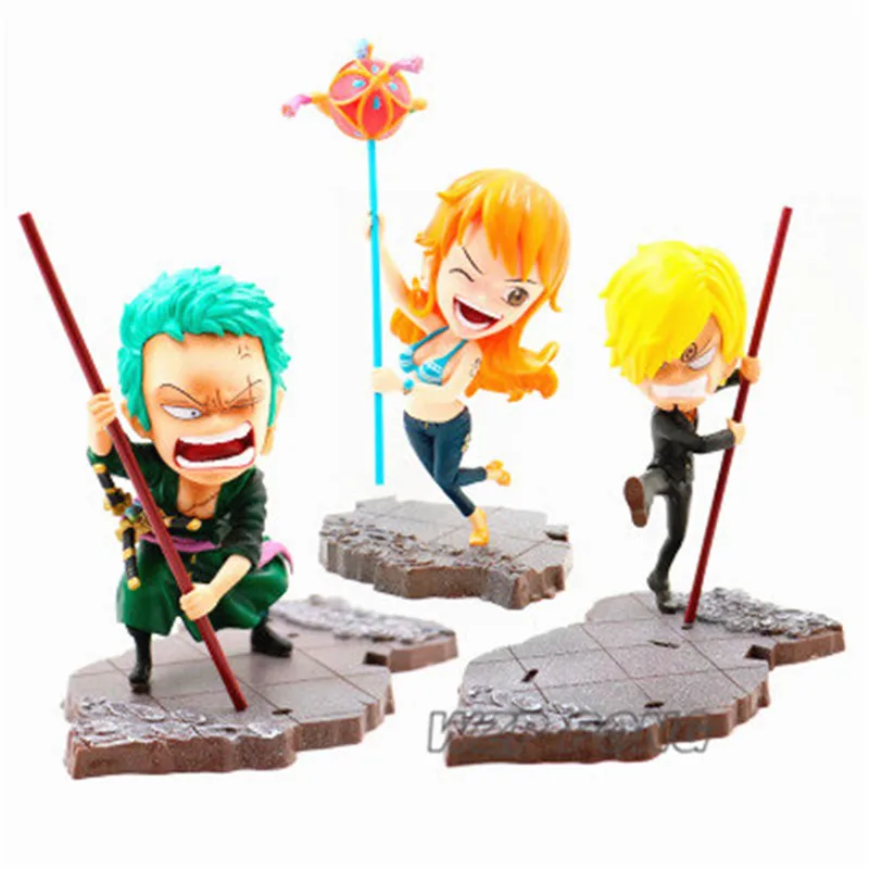 Anime One Piece Luffy Roronoa Zoro Sanji Nami dragon-lion dance Figure Toy PVC Action Model for Children Birthday Gift | Игрушки и хобби