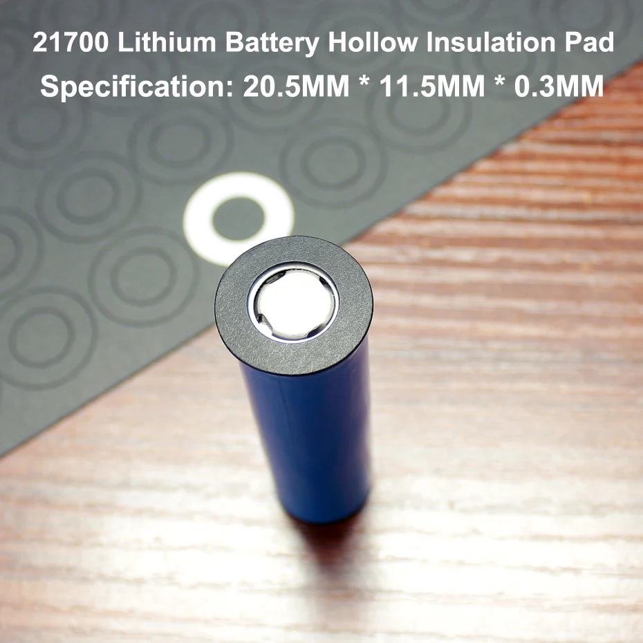 100 шт./лот положительный полый изоляционный коврик с литиевой батареей 21700