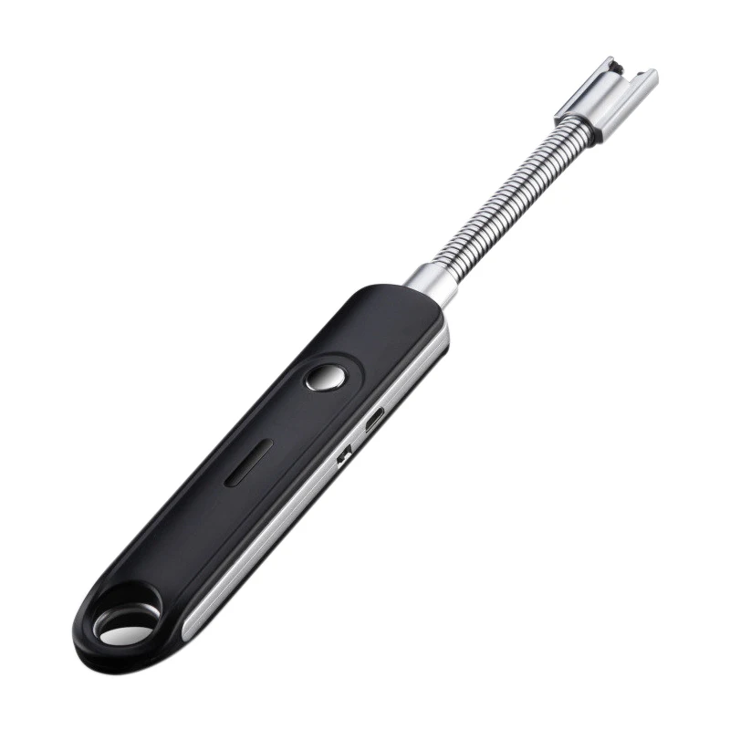 Botique-360 градусов Usb для Плазменно-дуговой зажигалки гибкая электрическая зажигалка с подключением к Usb металлическая ветрозащитная Зажигалка для барбекю кухни - Цвет: Black