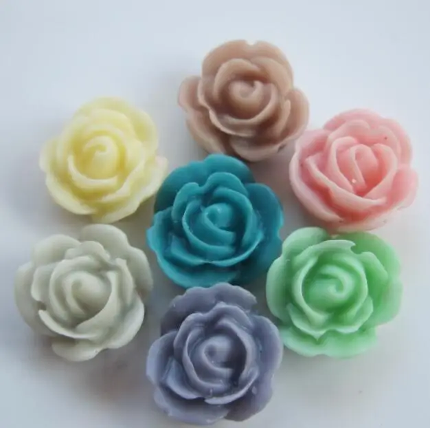 8 мм плоская задняя Мини Роза цветок из смолы Кабошон бусины для поделок ручной