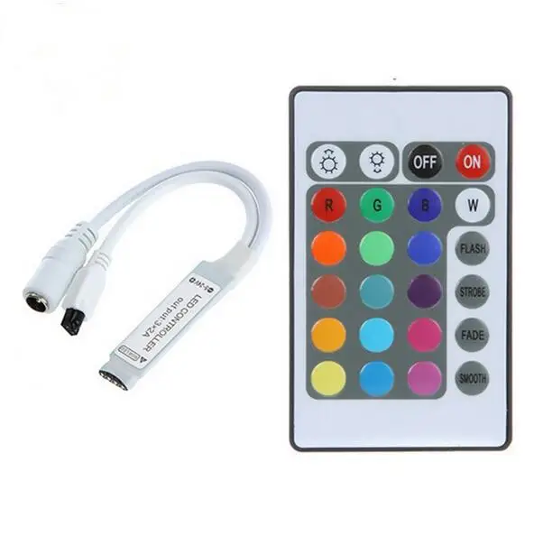 Мини DC12V 24Key RGB контроллер ИК пульт дистанционного управления с мини приемником