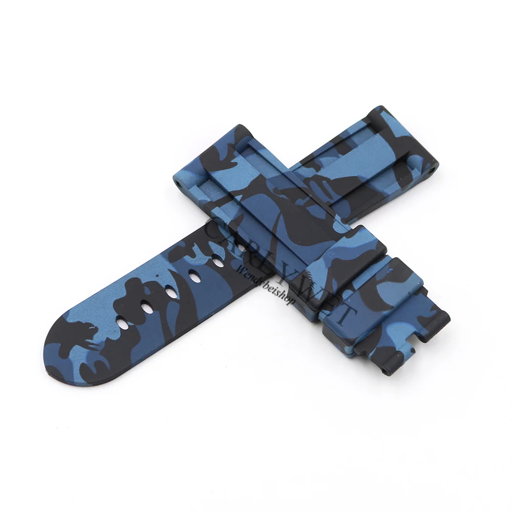 CARLYWET 24 мм Камуфляжный светло-голубой водонепроницаемый силиконовый резиновый