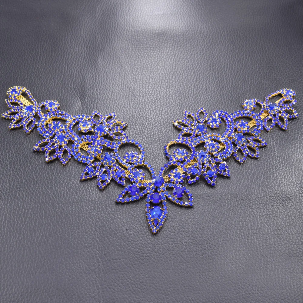 Оптовая продажа 10 шт./лот аппликация ручной работы со стразами и кристаллами V