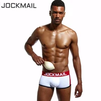 jockmail 5pcslot bulge enhancing men underwear boxers shorts sexy push up cup padded gay underwear mens panties underpants