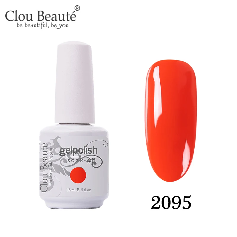2095 Clou Beaute, розовый, телесный цвет, чистый Гель-лак, цветной Гибридный Гель-лак, набор для маникюра, полуперманентный Гель-лак Vernis - Цвет: 2095
