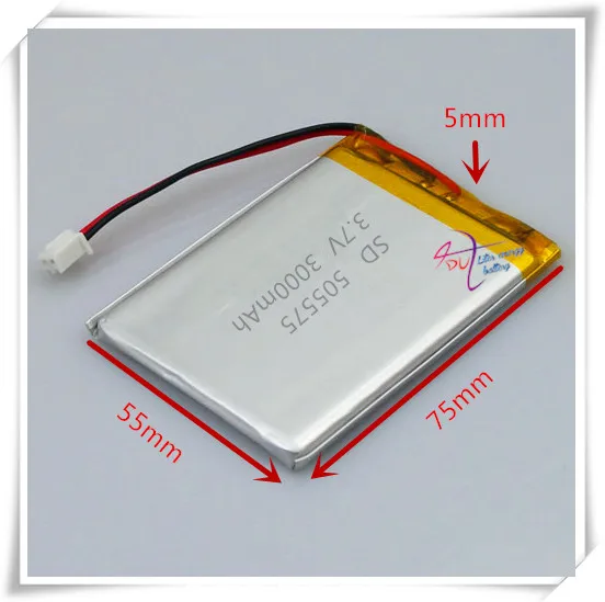 XHR-2P 2.54 505575 mobile power in 3000mAh 515573 3.7V lithium polymer battery with protection board | Электроника