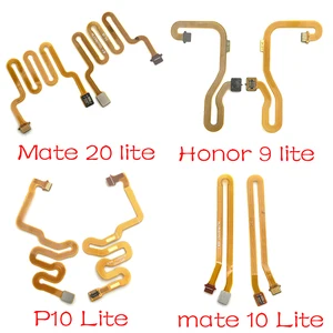 Шлейф для разъема Huawei Honor 7X 8X 8 9 P10 P20 P30 Mate 10 20 lite, сменный с сенсором отпечатков пальцев