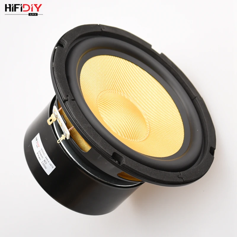 HIFIDIY LIVE HIFI колонки DIY 6 дюймов 6,5 низкочастотный динамик 8 Ом 120 Вт из стекловолокна Вибрационный таз громкоговоритель K6-167S