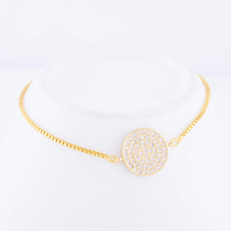 Оптовая продажа простых латунных Металлических Браслетов с подвесками для