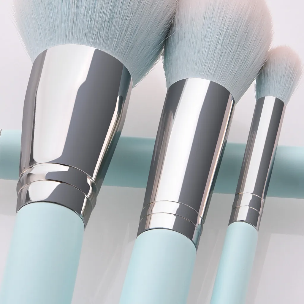 GUJHUI 12PCS Light Blue Wooden Handle Makeup Brush Set Foundation Eyebrow Eyeshadow Hot Cosmetic Tool brochas maquillaje | Красота и