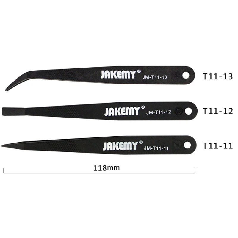 3 в 1 антистатический Пинцет Набор термостойкий плоский заостренный Изогнутый