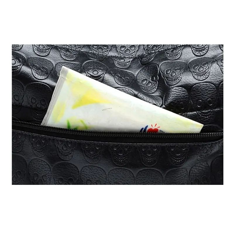 Высококачественный Женский рюкзак из искусственной кожи с заклепками и черепом