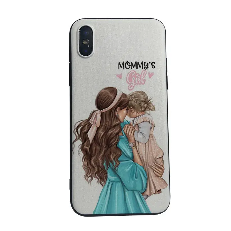 Чехол для телефона MaiYaCa Mom and baby iphone 5 5s SE 6s 6 plus 7 8plus 8 X XS XR XSMAX силиконовый чехол