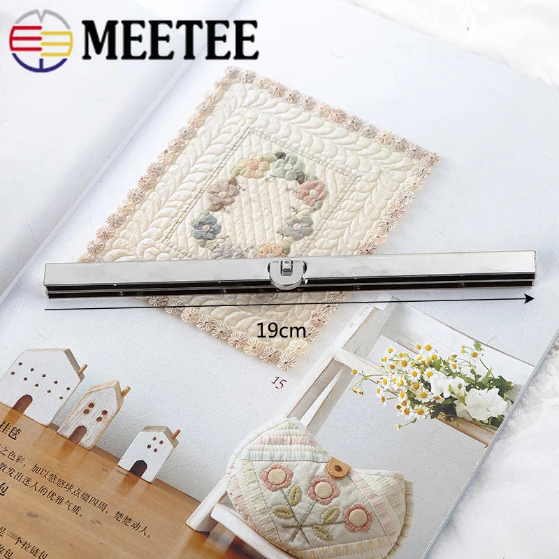 Meetee 2/5 шт. 11,4/19 см с металлическими заклепками; туфли-лодочки рамка для кошелька монеты пряжки Кошелек Kisss замок застежка DIY сумка Запчасти оборудования Декор Аксессуары BF090