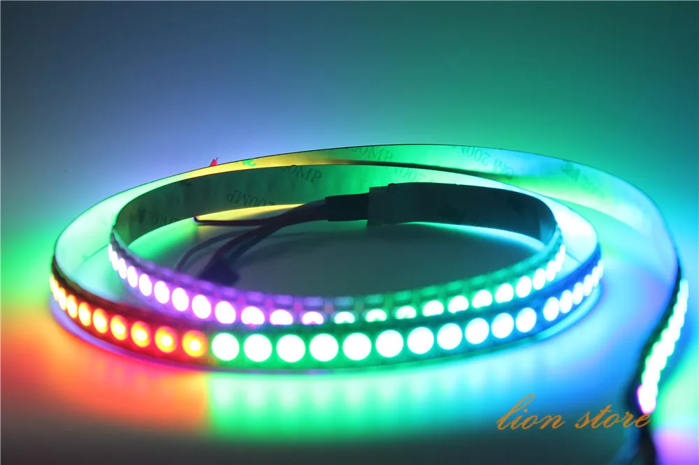 144 пикселей ./м WS2812B Чип Белый/Черный PCB WS2811 IC цифровая RGB Светодиодная лента 5 в
