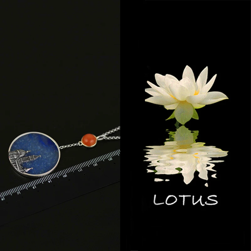 Lotus Fun, настоящее 925 пробы, серебро, натуральный авантюрин, ручной работы, хорошее ювелирное изделие, кулон с собором, без ожерелья, для женщин
