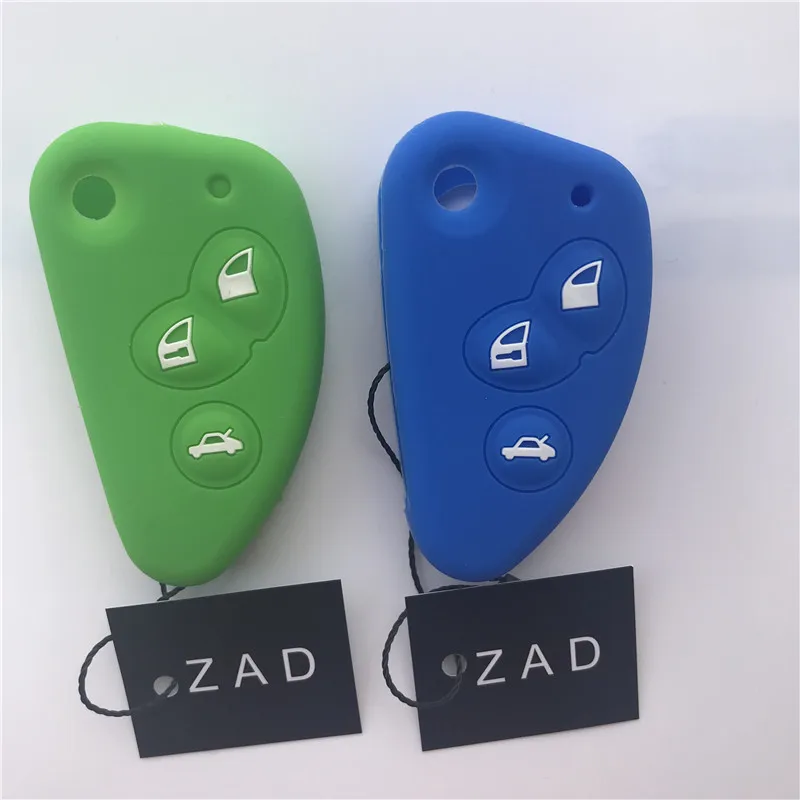 Силиконовый резиновый чехол ZAD для автомобильного ключа Alfa romeo gt 147 156 166 JTD TS защита