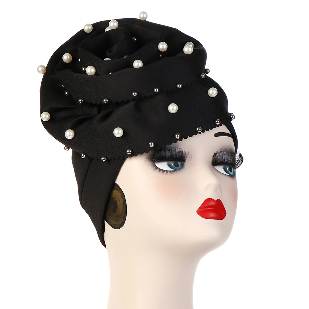 Однотонная хлопковая кепка с большим цветком и мусульманской головой куполом в