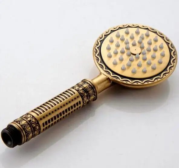 

New Luxury Antique Brass Carving Rainfall Shower Sets Faucet Mixer Tap Tub Faucet Brass Bath & Shower Faucet Set Bathtub Faucet