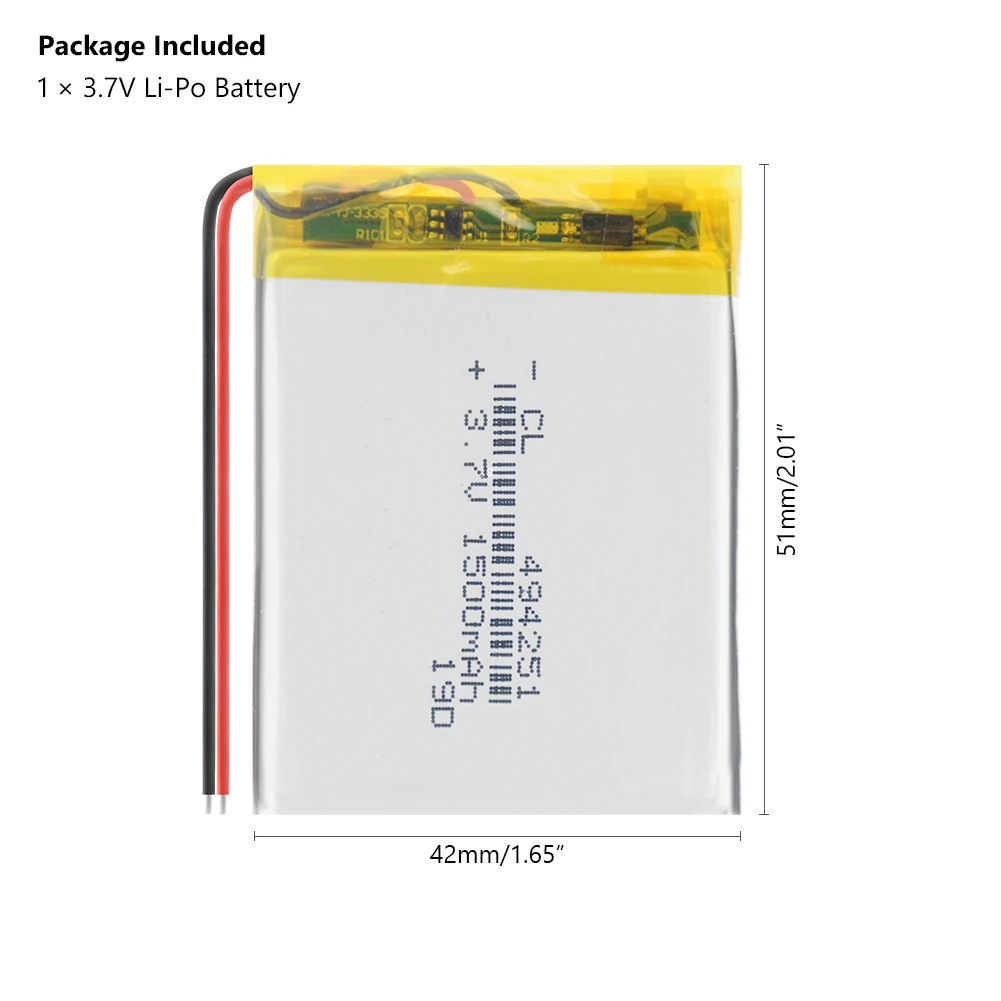 1/2/4 шт Новый 494251 1500mAh литий ионный полимерный аккумулятор 3 7 V Lipo батареи для DVR GPS MP3