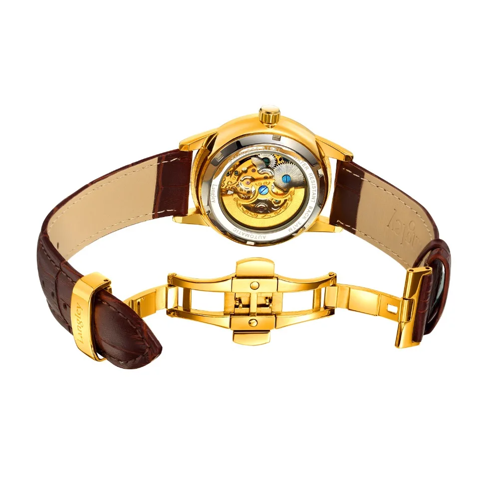 LANGLEY новые современные часы с драконом Мужские автоматические механические