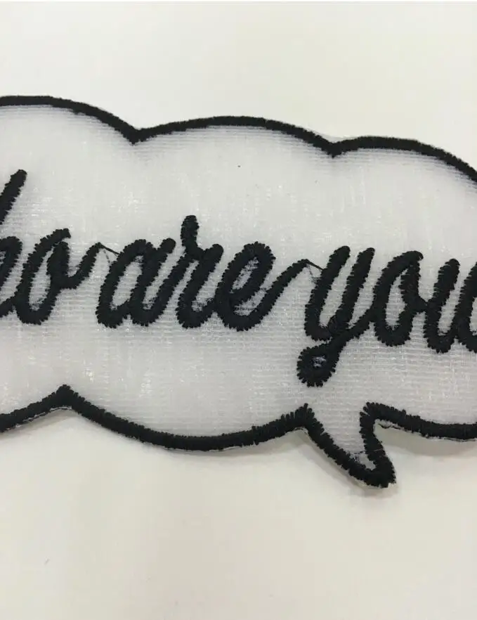 Новый мультфильм аватар английская буква вышивка аппликация Ткань свитер Одежда