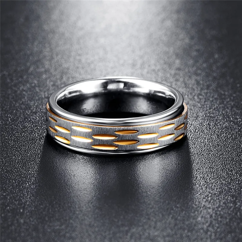 2017 золотые мужские кольца из нержавеющей стали обручальные для мужчин модные