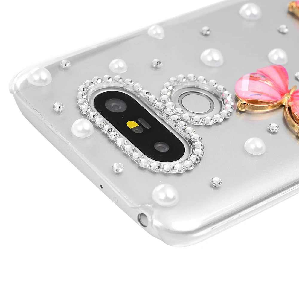 Для LG G7 ThinQ G5 G6 Q6 Q60 X Power 2 Q8 V30 + W30 Pro W10 V20 G8 G8S G4 K8 K10 2017 роскошный чехол со стразами