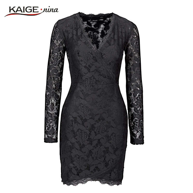 Kaige. Nina новые женские модные сексуальные кружевные однотонные платья с длинными
