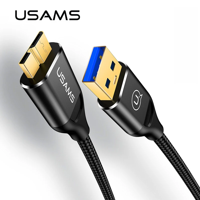 USAMS Micro USB 3 0 кабель 2A 1 м 2 для быстрой зарядки шнур Кабели мобильных телефонов Samsung