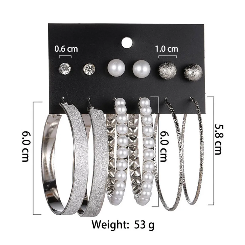 Новые креативные жемчужные матовые серьги в виде больших кругов со стразами