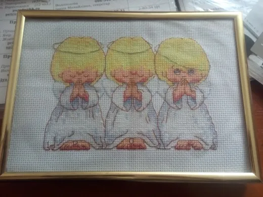 The pray little angels Вышивка крестом посылка 18ct 14ct 11ct перламутровая Белая Ткань хлопковая нить вышивка DIY рукоделие ручной работы
