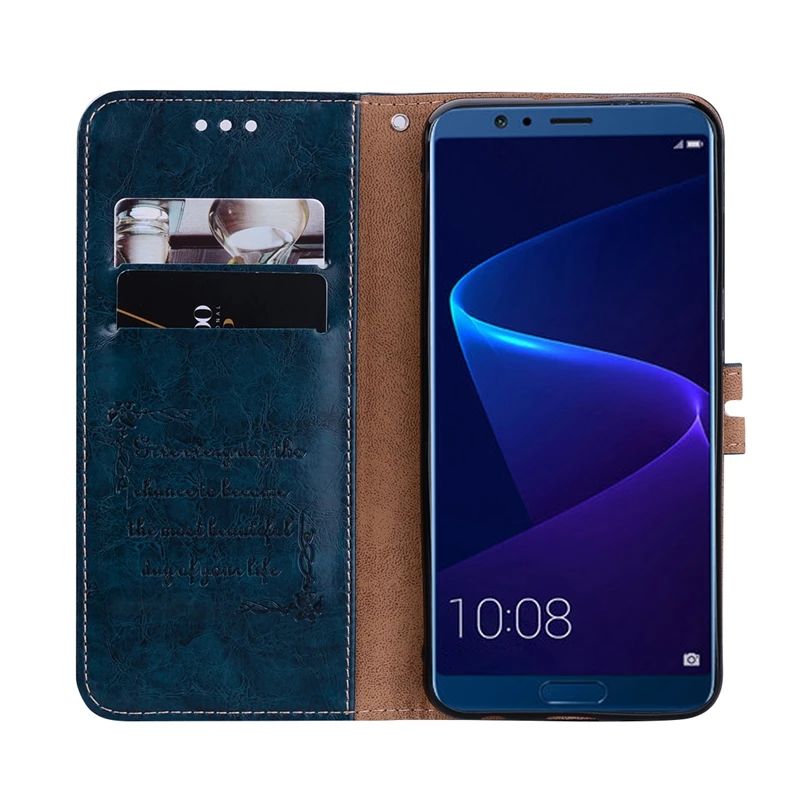 Роскошный винтажный чехол бумажник для Huawei Honor View 10 Lite книжка с откидной крышкой 8X