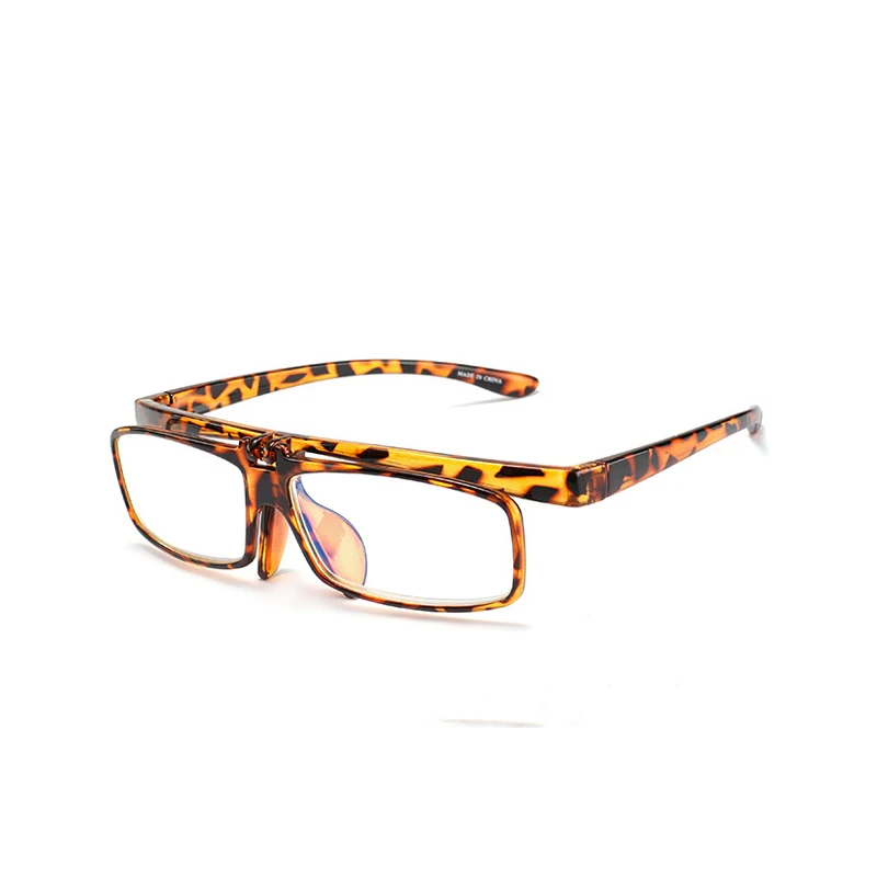 Leopard Iboode анти голубой свет дизайн очки флип-очки для чтения для мужчин и женщин читателей пресбиопические глаза Glasse 1,0-3,5 HD очки - Цвет оправы: Leopard