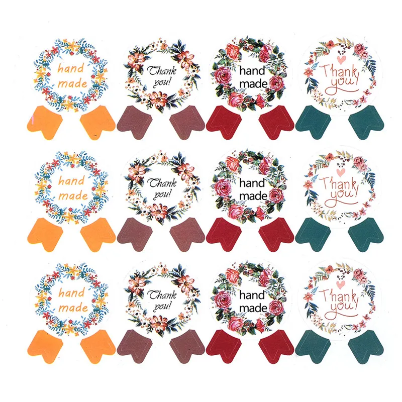120 шт. ручная работа благодарим Вас гирлянда Уплотнительная наклейка упаковка