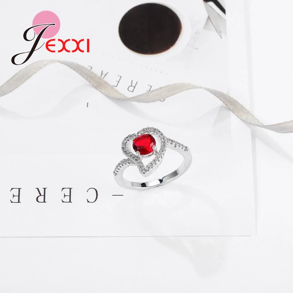 Милое модное свадебное кольцо для женщин из стерлингового серебра 925 пробы с