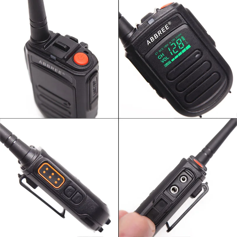 Abbree A-168 Mini Portable Walkie Talkie with Hidden Display 128 Channels UHF 400-470MHz USB Charger Ham CB Radio Two Way Radios | Мобильные