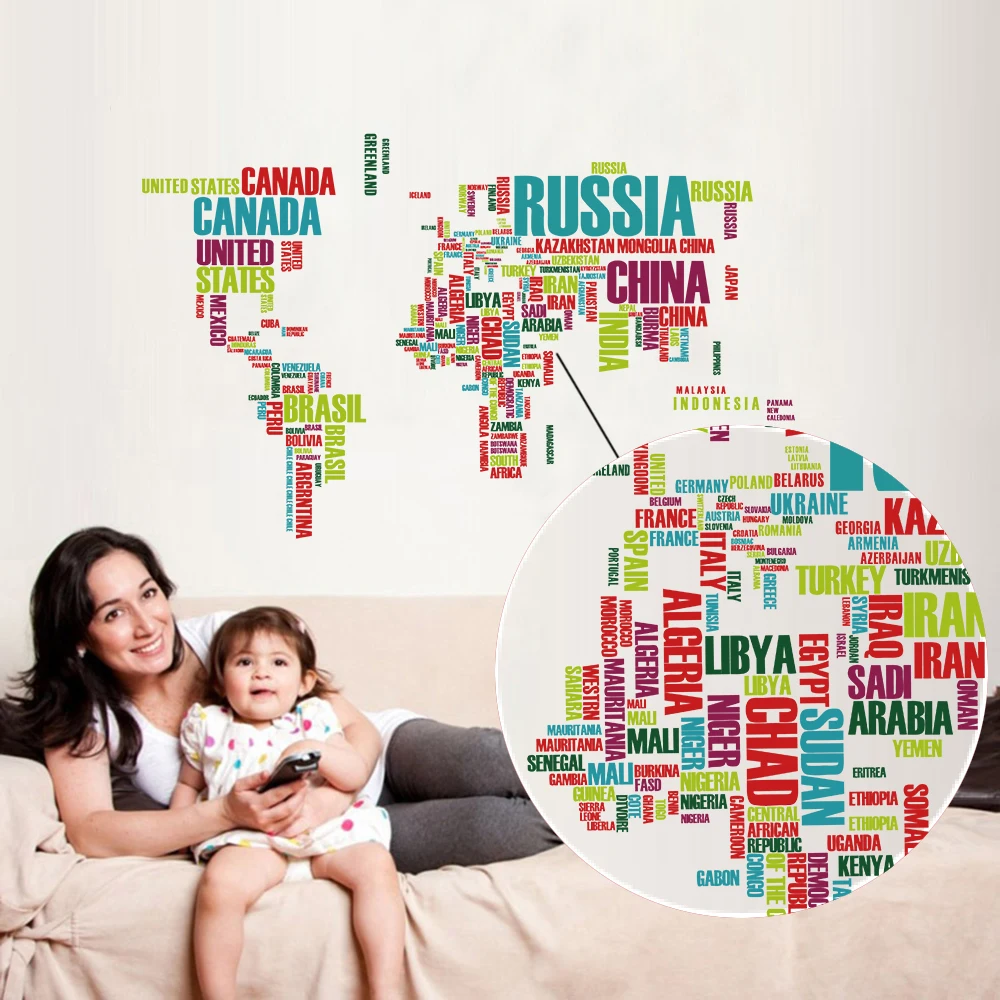 Funlife новый водонепроницаемый прозрачный ПВХ красочные карты мира география