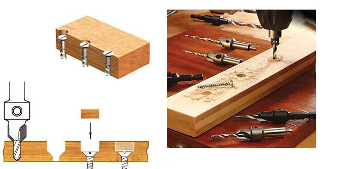 4 шт. деревообрабатывающий резец столешница набор деревянных сверл пластиковых