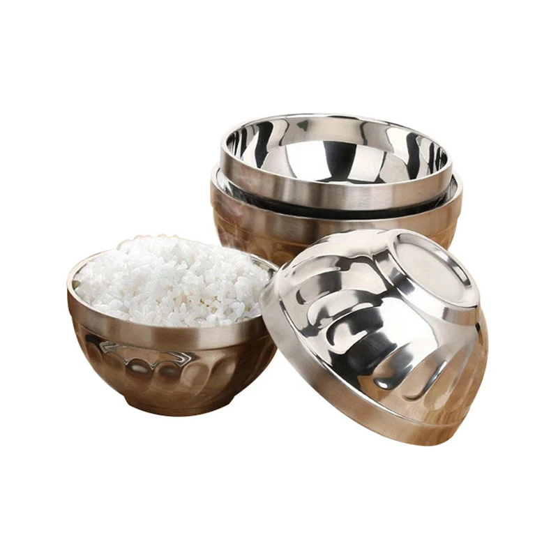 Высококачественная утолщенная чаша из нержавеющей стали двухслойная детская с