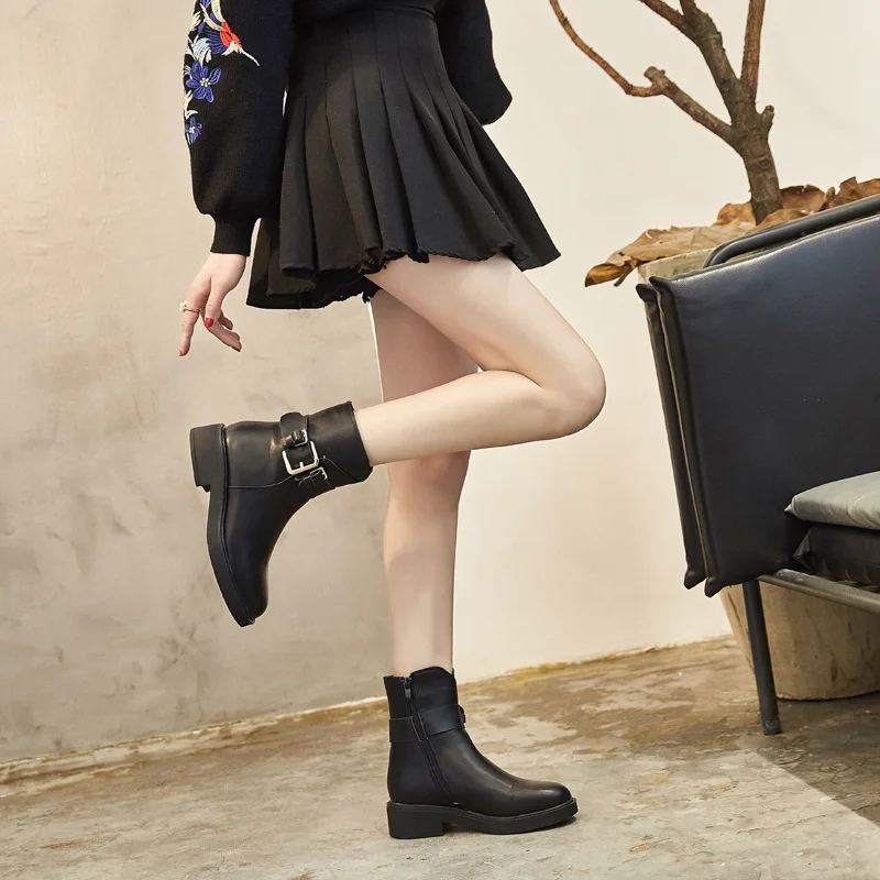 Botas mujer 2019 повседневная обувь женские Ботинки Martin ретро модный бренд Женская из