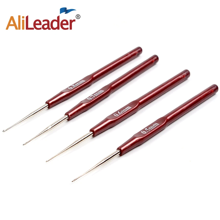 Alileader Новинка 0 5 мм 8 иглы для вязания крючком инструменты наращивания волос
