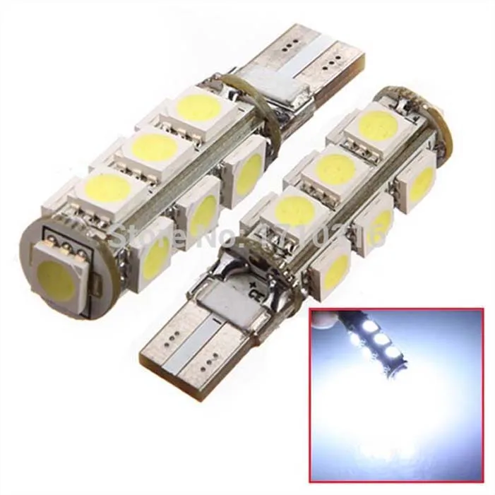 2 шт./лот T10 Canbus 194 W5W 5050 13 smd Автомобильные светодиодные лампы белого цвета без